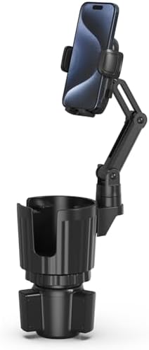 Phone Holders for Your Car, 2 in 1 Universal Cup Holder Expander Adjustable Base with Phone Mount, Long Arm with 360°Rotation Cup Holder Phones Mount for Car Compatible with All Smartphones Phone Holders for Your Car, 2 in 1 Universal Cup Holder Expander Adjustable Base with Phone Mount, Long Arm with 360°Rotation Cup Holder Phones Mount for Car Compatible with All Smartphones