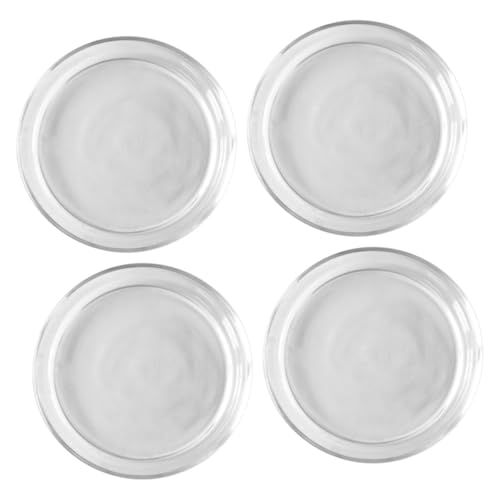 OSOLADY 4個 調味料用ガラスディップボウル 透明で安定感あるミニ皿 家 レストラン向け酢 醤油 オイル ソース用調味皿