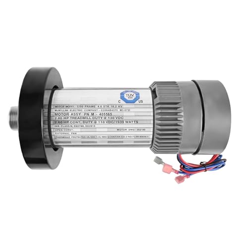 Image of Treadmill Motor with Flywheel, M-405565 130V 2.80HP DC 1939W Treadmill DC Drive Motor Replacement forNordicTrack & forProForm,OE# C3364B4370M M-405565 m-362190 405618 314571 349568 356334.