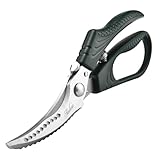 Acelone Poultry Shears - Heavy Duty Kitchen Chicken Shears With Anti-Slip Handle & Safety Lock - Poultry Scissors for Meat, Game, Chicken, Bone, Poultry & More - Spring Loaded.