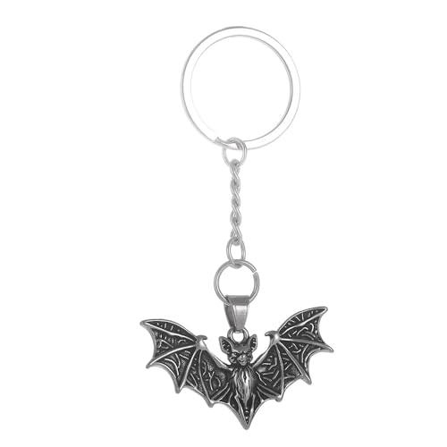 YWMAN Gothic Bat Keychain, Stainless Steel Vampire Charm Key Ring,Halloween