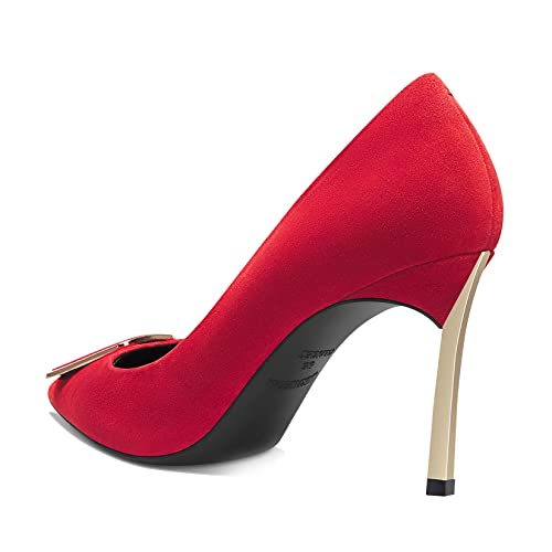 Castamere Women Stiletto High Heel Close Pointed Toe Pumps Slip-on Party Office Dress Cute Classic Shoes 3.3 Inches Heels3