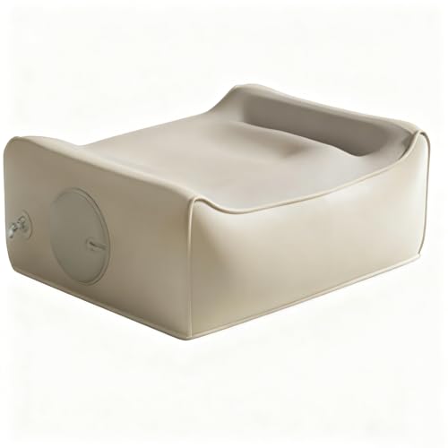 Everfire Small Size 15X11 Inches Inflatable Stool Multifunctional with Manual Inflatable Furniture Portable Blow Up Single Chair for Camping Backyard Outdoor Chair Singleseat Sofa, No Need Pump