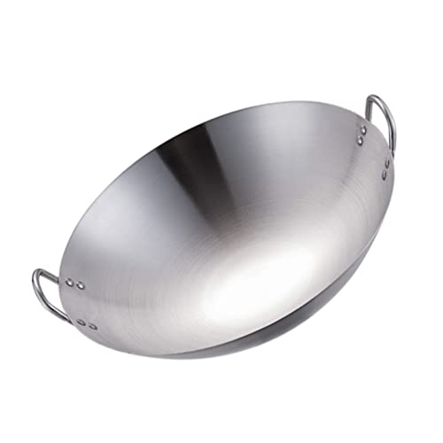 NUOBESTY - NUOBESTY Poêle à Acier Wok Antiadhésif Pour Cuisine Maison Et Extérieur Pour Camping Et Bbq