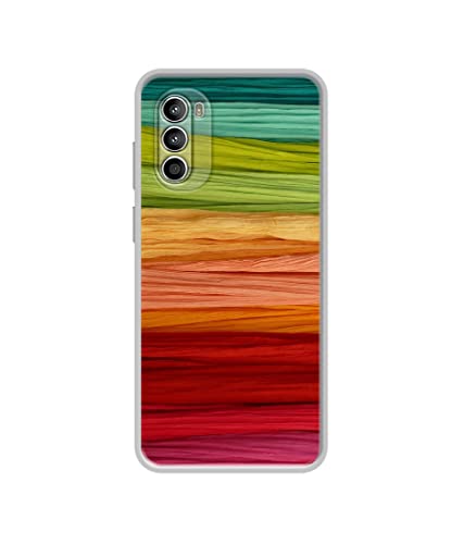Image of Colorful Thread Design Printed Silicon Soft TPU Back Case Cover for Motorola Moto G52 4G / Moto G82 5G