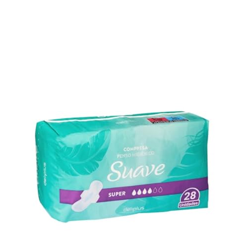 Compresa super con alas, suave, pack de 2 unidades