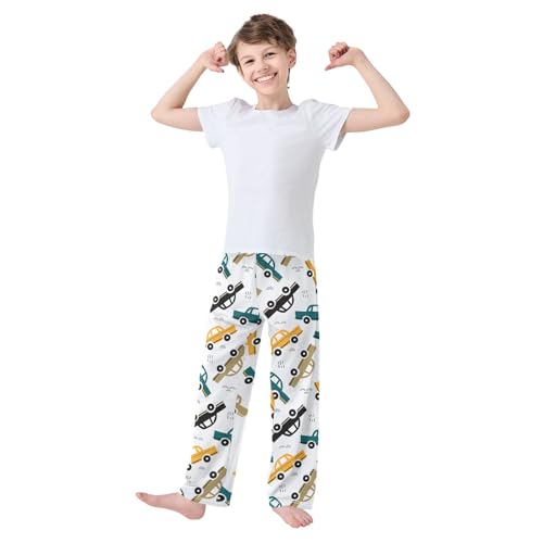 Cartoon Cars Hand Drawn Boys Pants for Kids Jogger Pants with Pockets S-XL2