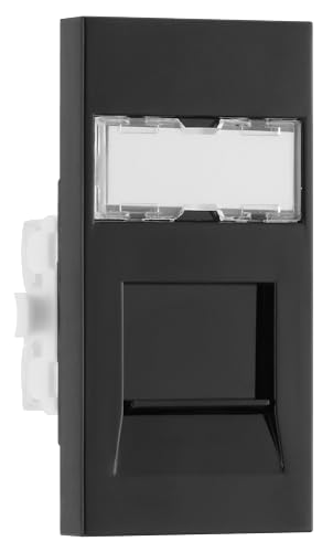 BG Nexus Black EMRJ45C6B CAT6 RJ45 Outlet Euro Module IDC Data Socket Ethernet