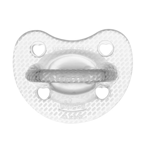 Chicco PhysioForma Gommotto Luxe, Ciuccio in Silicone 6-16 Mesi, Gommotto Morbido e Delicato, 2 Pezzi, Nuova Versione, Neutro