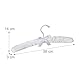 Relaxdays Kleiderbügel Satin, 10er Pack, weich gepolstert, 360° drehbarer Haken, dekorative Schleife, 38 cm breit, weiß
