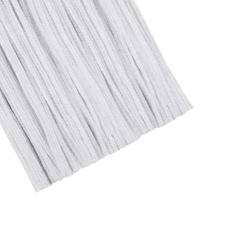 LATRAT Pack of 100 30 cm Pipe Cleaners Chenille Wire, Craft Pipe Cleaners Chenille Wire for DIY Handmade Crafts Decorating (White) - Image 3