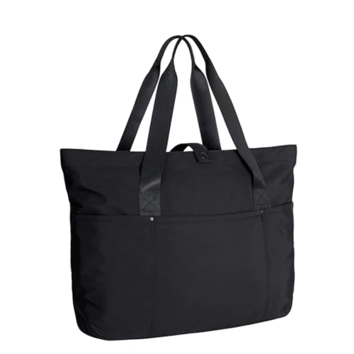 Sac à bandoulière pliable et grand sac à main étanche zippé noir