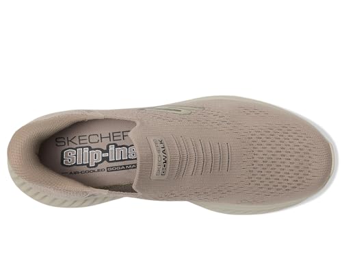 Image of Skechers Men's Hands Free Slip-ins Go Walk Now - Sauntered Sneaker Taupe 7.5 Medium