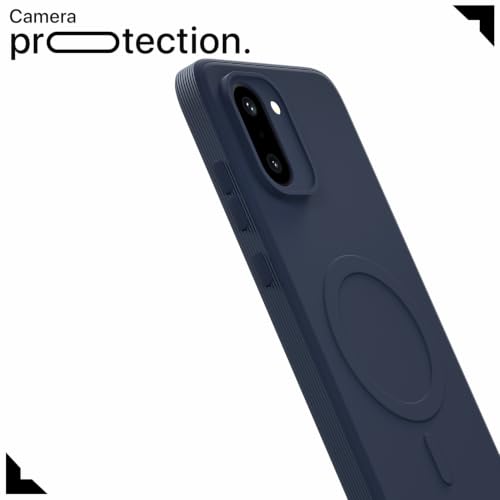 Image of Pikkme Back Cover for OnePlus 15R 5G Soft Matte Silicone Mag-Safe Design (Mag-Safe Not Support) Camera Protection | Slim Fit Bumper Cover (Blue)