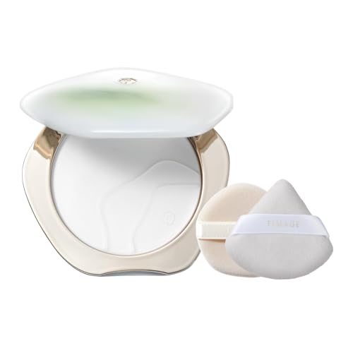 TIMAGE (ティメージ) シースループレストパウダー フェイスパウダー コンパクト ベースメイク うるおい 薄塗り 透明感 毛穴レス 崩れにくい テカリ防止 仕上げ 化粧直し 乾燥肌 脂性肌 長時間キープ 中国コスメ チャイボーグ パフ2枚付き (01