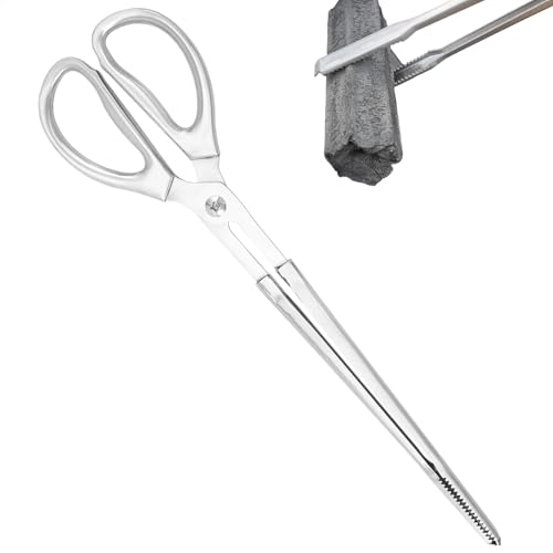 Pinzas para hoguera, pinzas para chimenea, pinzas para troncos - Pinzas para hogueras dentadas para leña | Prácticas herramientas para hoguera Herramientas de chimenea para barbacoa de camping Picnic