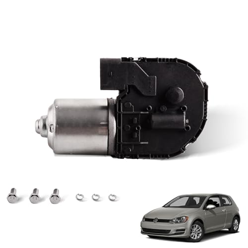Front Windshield Wiper Motor for Volkswagen 2005–2014 Jetta, 2006–2014 GTI, 2007–2016 Eos, 2010–2014 Golf, 2012–2013 Golf R, 2006–2009 Rabbit, 2008 R32, Replacement 1K1955119E 3C1955119