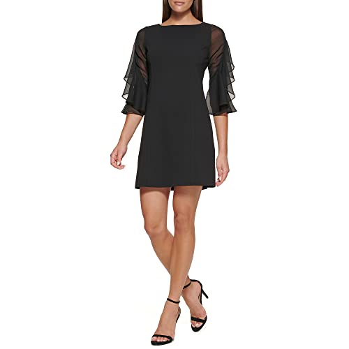 Image of Tommy Hilfiger Womens Polyester Spandex Pattern Sheath Midi Layered Dress