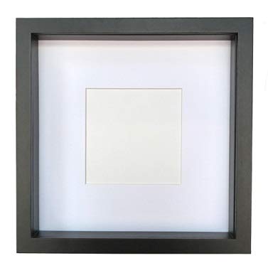 Cadre pour Objet en Bois Noir 25x25 cm en Matériau Noble Premium