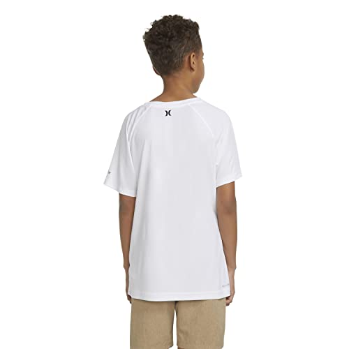 Hurley Boys' Rash Guard Shirt, White/Americana, 7