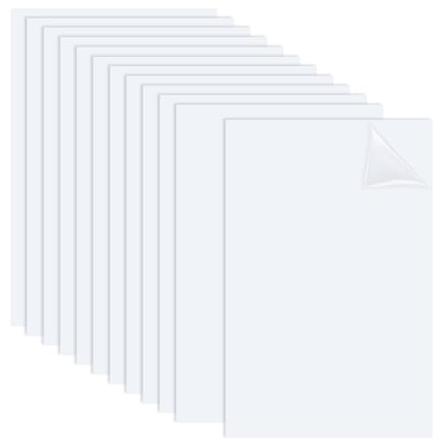 OLYCRAFT 12 Sheets White ABS Plastic Sheet 5.9x3.9 Inch ABS Plastic Panel 0.5mm Thick Hard Plastic Sheet Polystyrene Flexible Plastic Board Sheet for Building Model Material Supplies