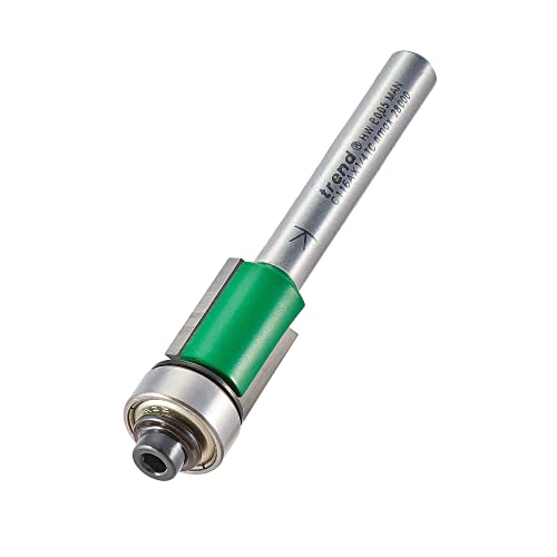 Trend CraftPro Self-Guided Trimmer Router Cutter Bit, 1/4 Inch Shank, 12.7mm Cut Diameter & 16mm Cut Length, Tungsten Carbide Tipped, C116AX1/4TC