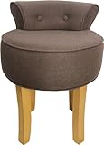 Profondeur d'environ 45 cm Casa Padrino Tabouret Design Boston Brun Moyen - Chaise Coiffeuse Baroque