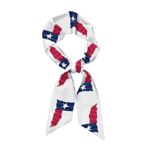 Flag of Texas Women'S Luxury Satin Silk Scarf for Hair Neck Purse - Soft Lightweight Sun Protection Bandana Accessory with Glossy Finish for Summer Handbag Decoration