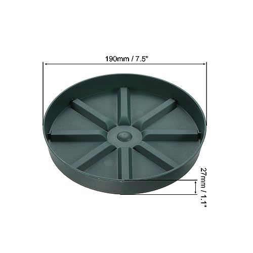 PATIKIL Plant Pot Saucers 7.5 Inch, 3 Pack Plastic Round Plant Pot Thicker Flower Drip Tray for Indoor Outdoor Green - Image 2