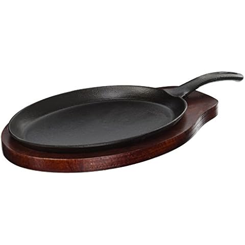 Winco FS-2 2-Piece Cast-Iron Fajita Server Set Cover