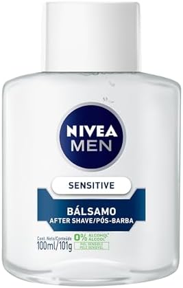 NIVEA MEN Bálsamo Pós-Barba Sensitive 100ml, Hidrata e Acalma, Al...