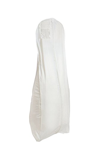 Garment Bags for Storage, Extra Large Wedding Dress Zipper Garment Bag,Vinyl, White 72