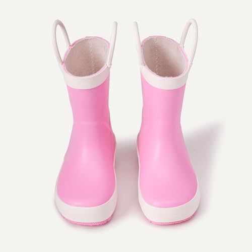 Amazon Essentials x Sofia Grainge Unisex Kinder Wasserdichte Gummi-Regenstiefel, Rosé, 33 EU