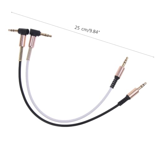Cable de audio extensión 3.5mm macho a macho ángulo 90° miniatura 5