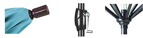 California Umbrella GSPT908117-F25 9' Round Market Umbrella, Crank Lift, Push Button Tilt, Lemon Olefin - Image 3