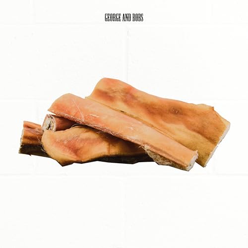 George & Bobs Rinderkopfhaut 5x1000g | 5000g – Aromatischer Naturkausnack für Hunde – Schonend luftgetrocknet – Verschiedene Größen für mittellangen Kauspaß