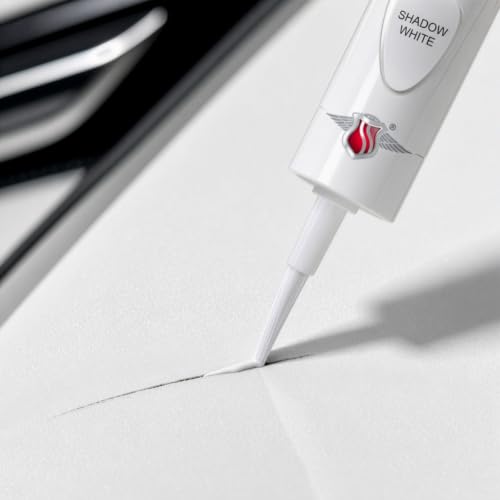 Image of Shadow Securitronics Car Scratch Remover Touch Up Paint Pen | 2 in 1 Automotive Repair Pen for Minor & Deep Scratches | Glossy Finish Car Paint Scratch Repair Tool for Car & Bike | White | 12 ml | 1X