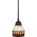 Quoizel TF1541VB Tiffany Cone Glass Mini Pendant Ceiling Lighting, 1-Light, 100 Watt, Vintage Bronze (9"H x 6"W)
