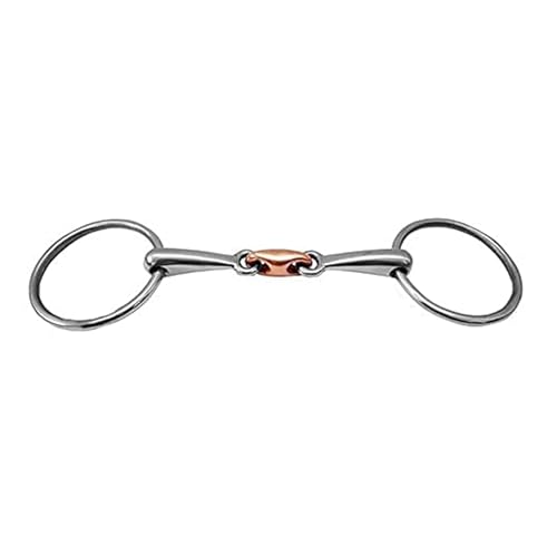 Loose Ring Snaffle Copper Link Happy Mouth Bit for Horses (5 Inchs)