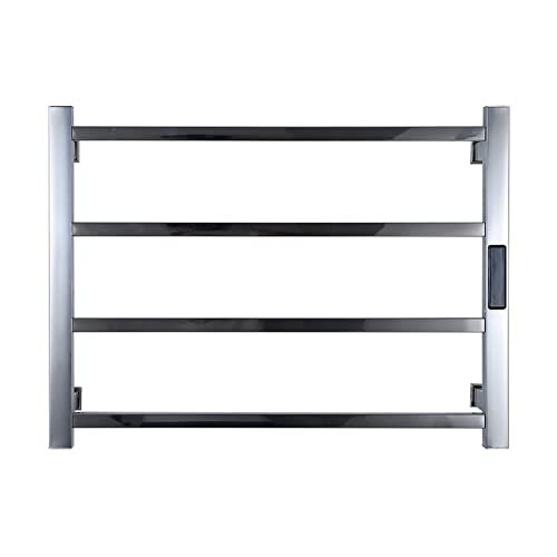 WQPMNYG Secador de Toallas eléctrico Inteligente con Temporizador, 68 W, Acero Inoxidable, Calentador termostático para Toallas de 600 mm x 450 mm x 120 mm, enchufable.