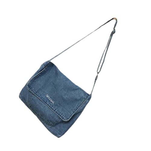 GLEAVI Bolso Cruzado de Mezclilla para Mujer y Niña, Estilo Vintage, Azul, Amplio Espacio, Adecuado para Uso Diario y Vacaciones