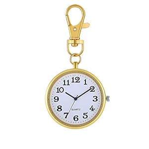 Avaner Taschenuhr mit großes Zifferblatt Rucksack Schlüsselanhänger Uhr Schwesternuhren mit Clip Pocket Watch für Damen Herren Jungen Mädchen