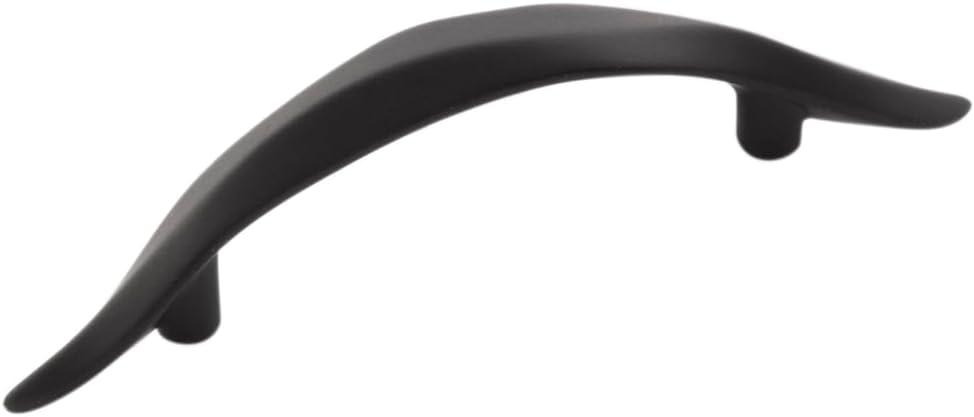 Hickory Hardware 1 Pack Solid Core Kitchen Cabinet Pulls, Luxury Cabinet Handles, Hardware for Doors & Dresser Drawers, 3 Inch Hole Center, Oil-Rubbed Bronze, Willow Collection