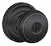 Schlage F80AND620AND Antique Pewter Andover Storeroom Door Knob Set Featuring Decorative Rosettes