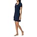 Nautica Women's V-Neck Sleep Shirt, 100% Cotton Jersey, Navy, L
