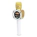 Carpool Karaoke Machine for Kids & Adults, Carpool Karaoke The Mic 1.0 by Singing Machine - Wireless & Bluetooth Karaoke Microphone with Mic Volume, Echo Controls as White Elephant Gift, Gold & White