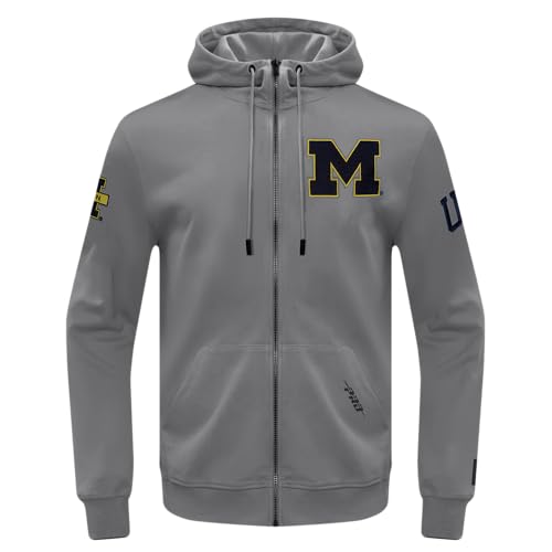 Image of Pro Standard Mens College Classic Chenille Cotton Double Knit Full Zip Hoodie