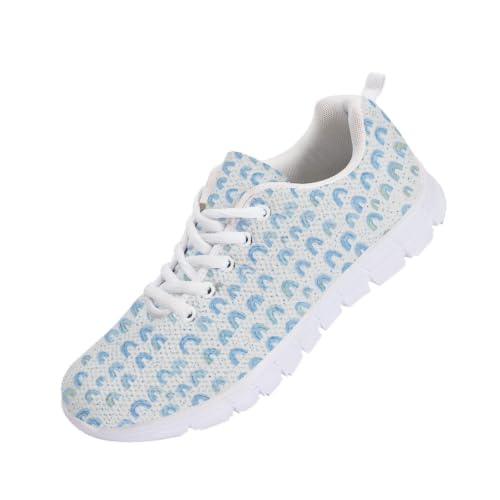 Fitness Womens Low Top Sneaker Lace Up Floral Print Lightweight Breathable Rear Pull Insole Running Shoe - Image 6