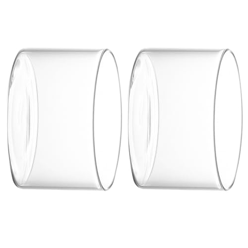 Mikinona 2 Piezas Tazas Transparentes para Postres Vasos de Vidrio para Natillas y Yogur Accesorios para Hogar con Base Antideslizante Diseño Sencillo y Seguro para Mousse y Helado