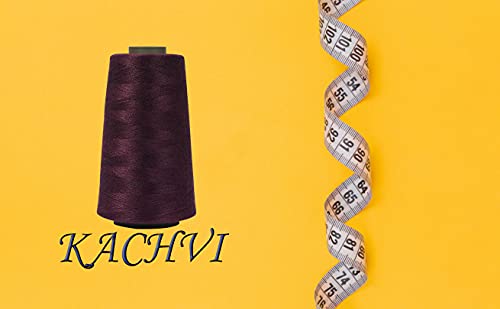 Image of Ace International Exports 3000M Overlock Polyester Sewing Thread Set Box Yarn Spools Cone Wine (Pack of 10)